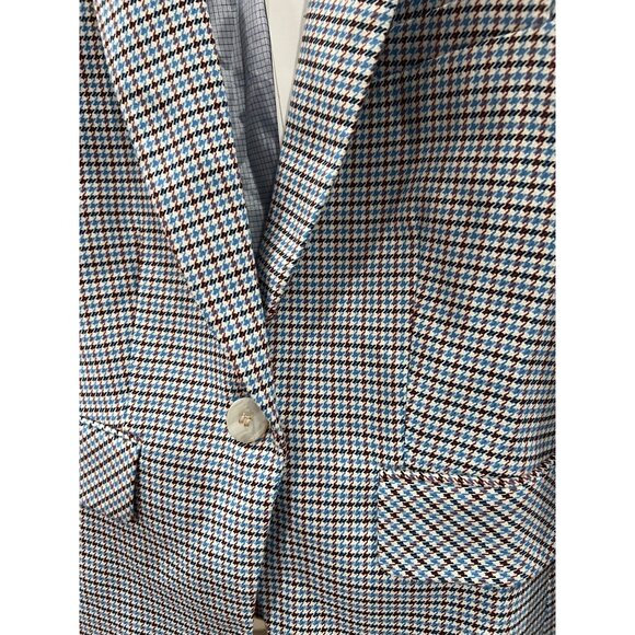 Veronica $698 Beard Cutaway Dickey Jacket Size 2 Houndstooth Beige Multi One But - Picture 3 of 6